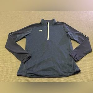 Under Armour cold gear, navy 1/4 zip pullover. Women’s large